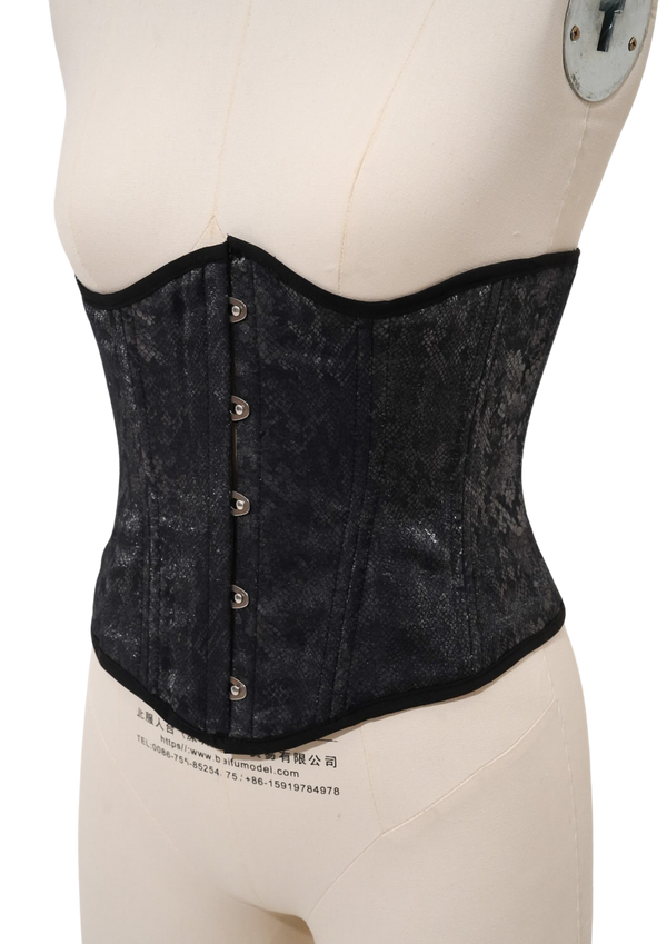 Black Snake Print Corset
