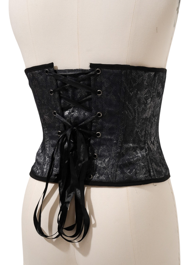 Black Snake Print Corset