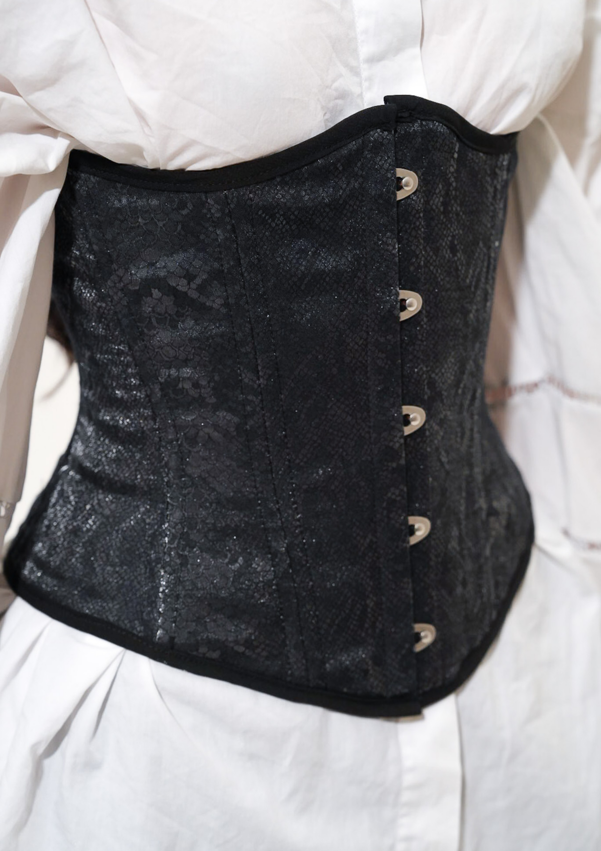 Black Snake Print Corset